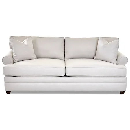 Casual Studio Sofa with Rolled Arms